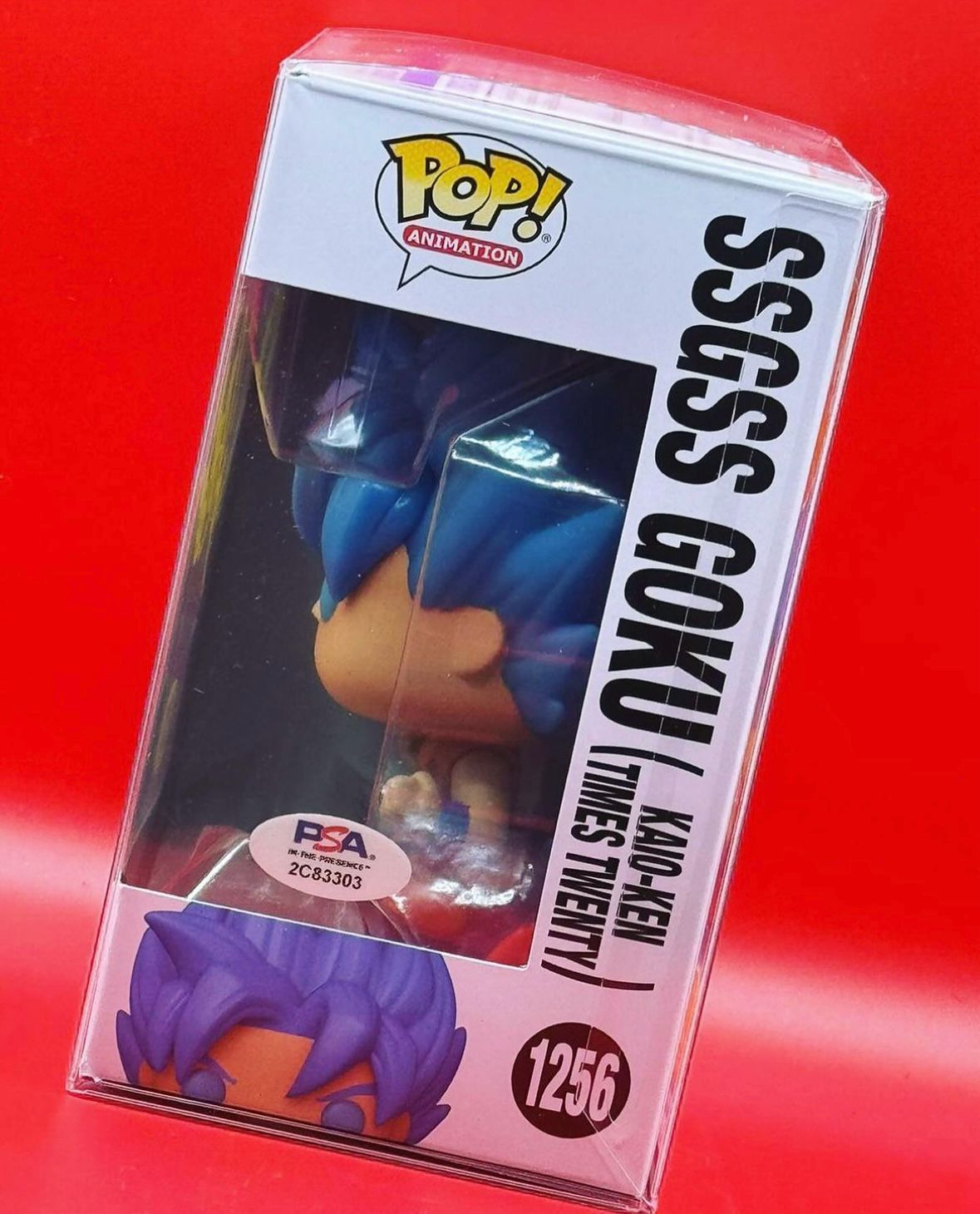 SSGSS GOKU Kaio-Ken Times Twenty (Funko Special Edition - Glow In The Dark - SIGNED: Sean Schemmel PSA Cert) - 1256