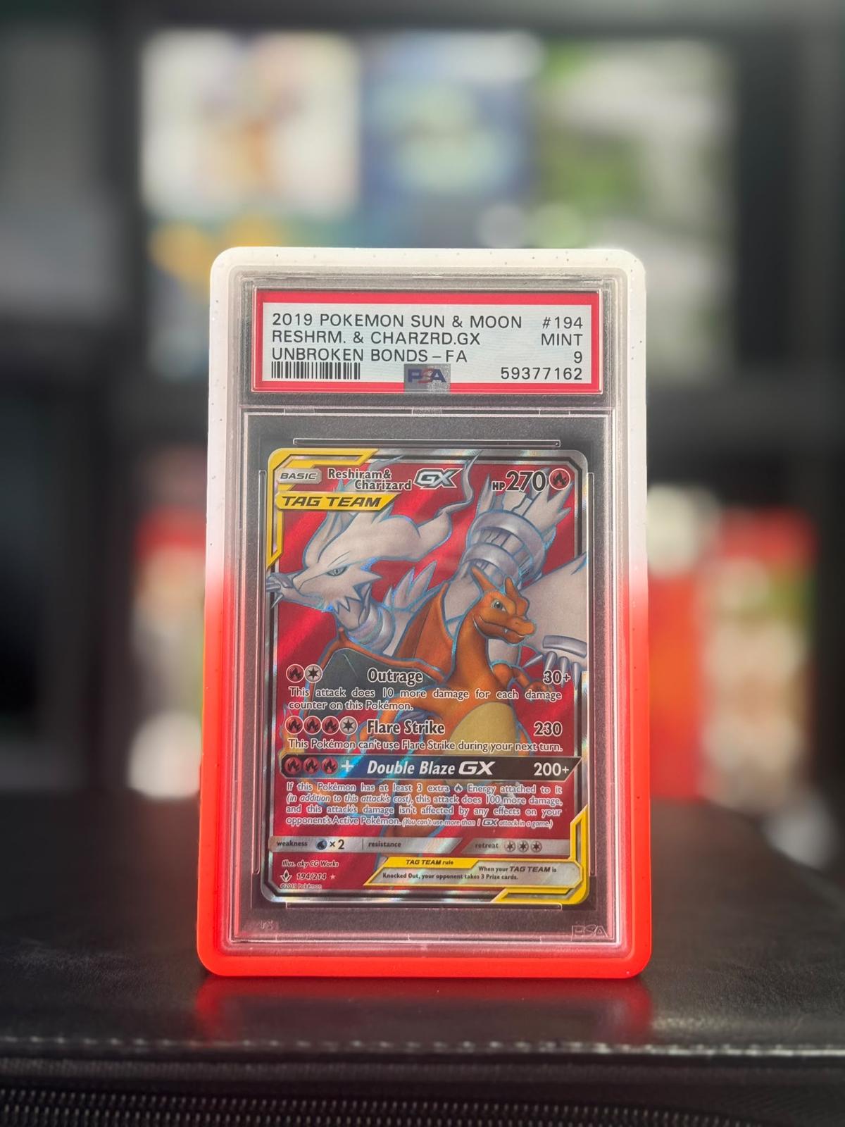 Reshiram & Charizard GX Full Art #194/214 – Unbroken Bonds (2019) – PSA 9