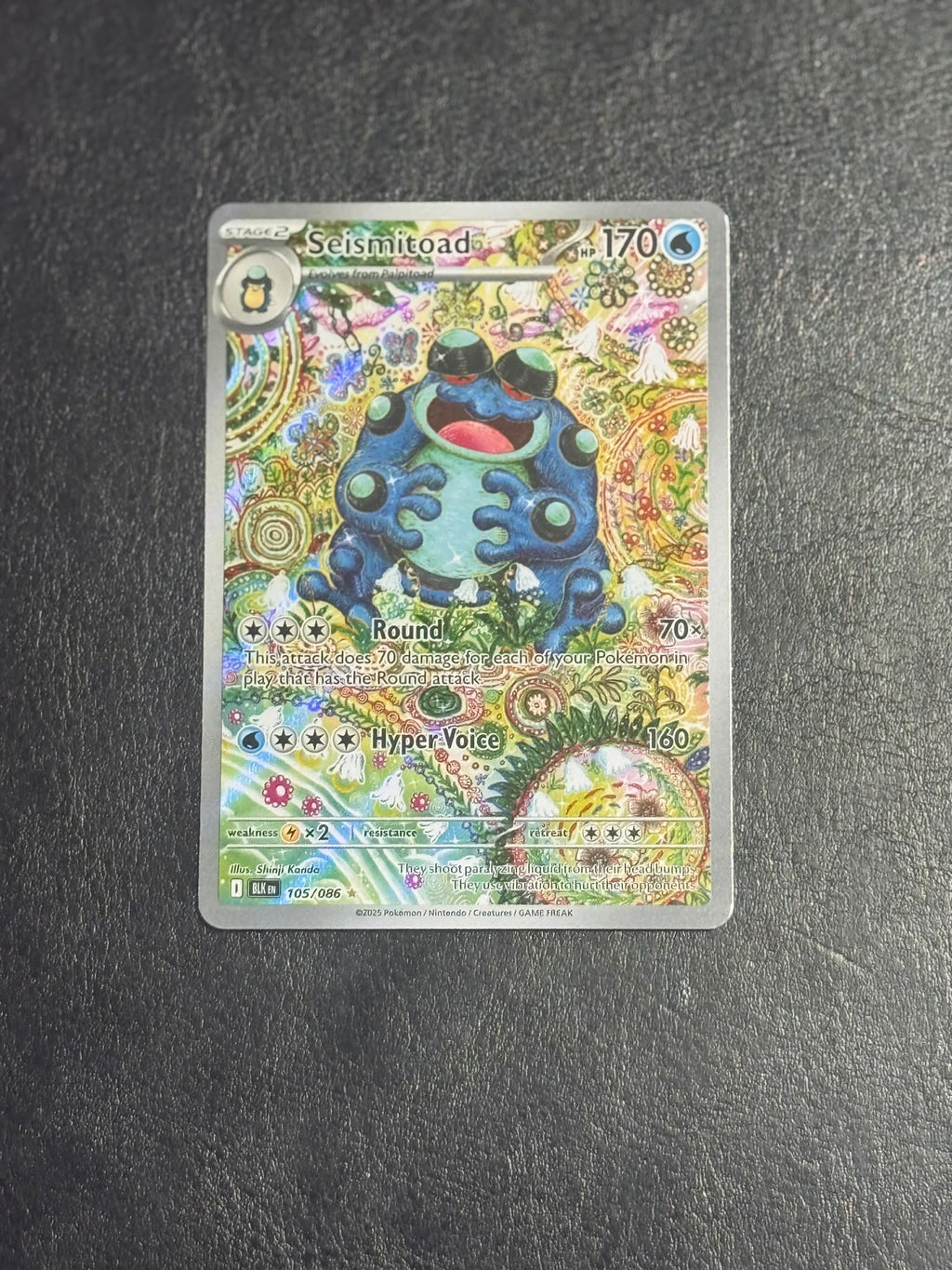 Seismitoad – 105/086 – Black Bolt (Illustration Rare)