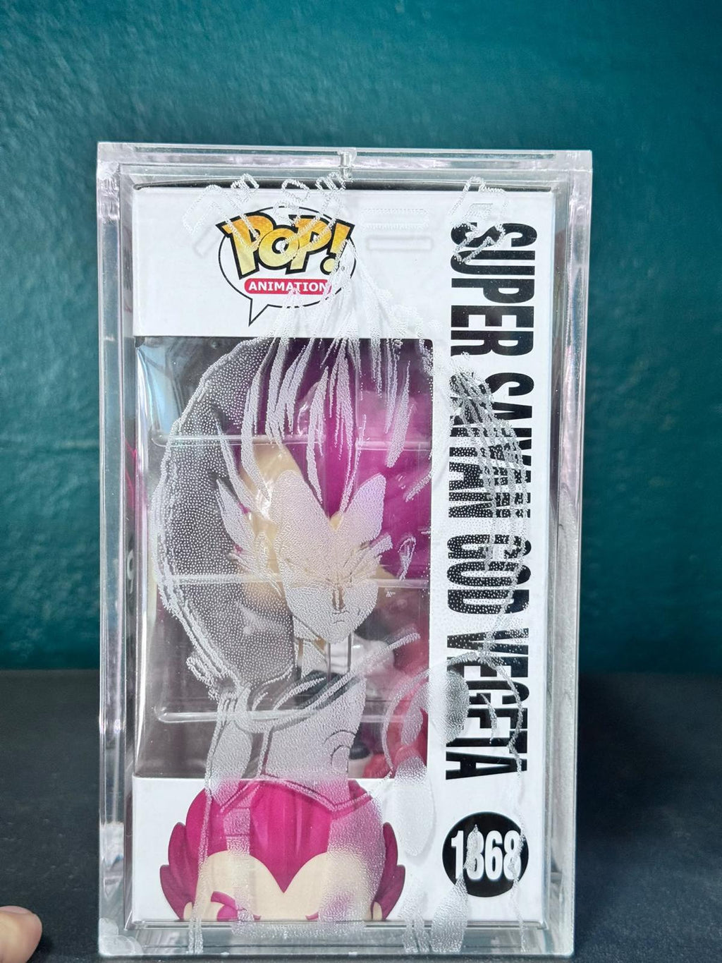 Funko Pop! Super Saiyan God Vegeta #1868 – Glow Chase Pre-Release – Firmado por Christopher Sabat – foto 1