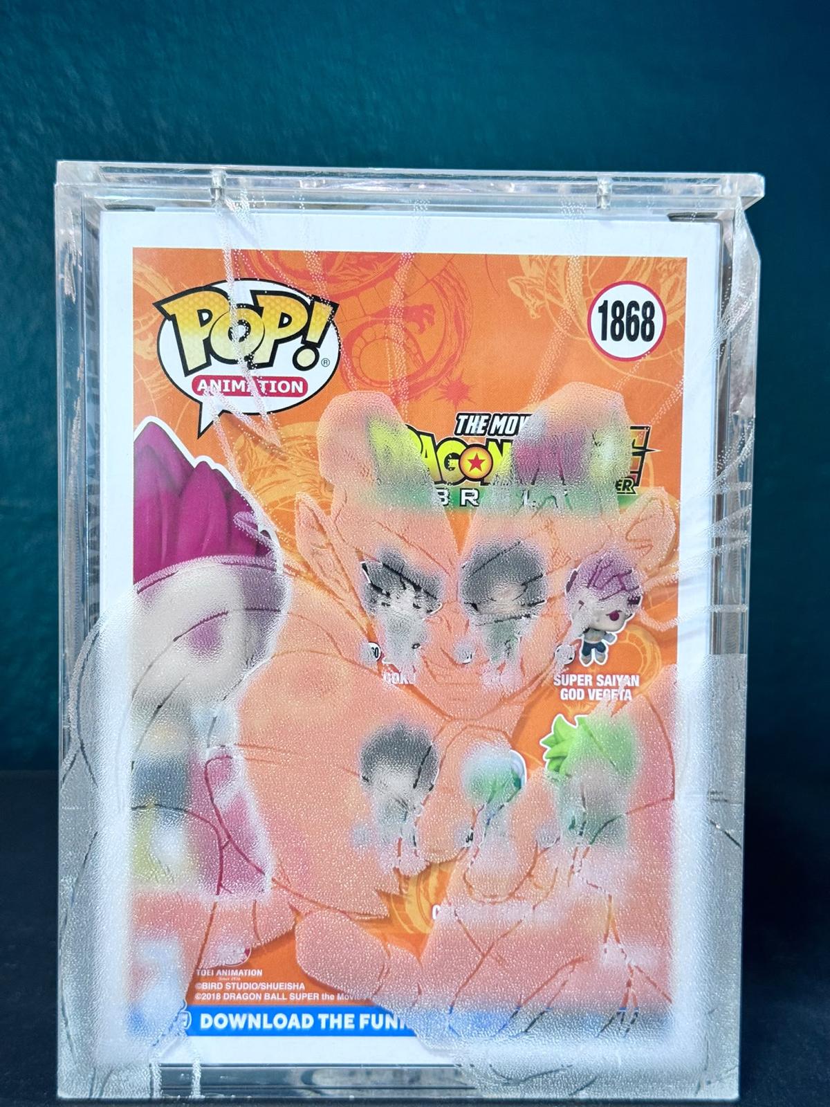 Funko Pop! Super Saiyan God Vegeta #1868 – Glow Chase Pre-Release – Firmado por Christopher Sabat – foto 2